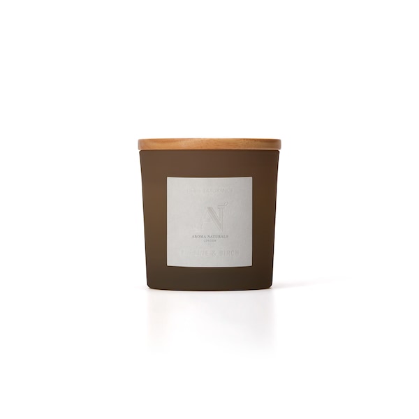 Aroma Naturals Frosted Decadence Glass Candle - Vanilla Bean Scent