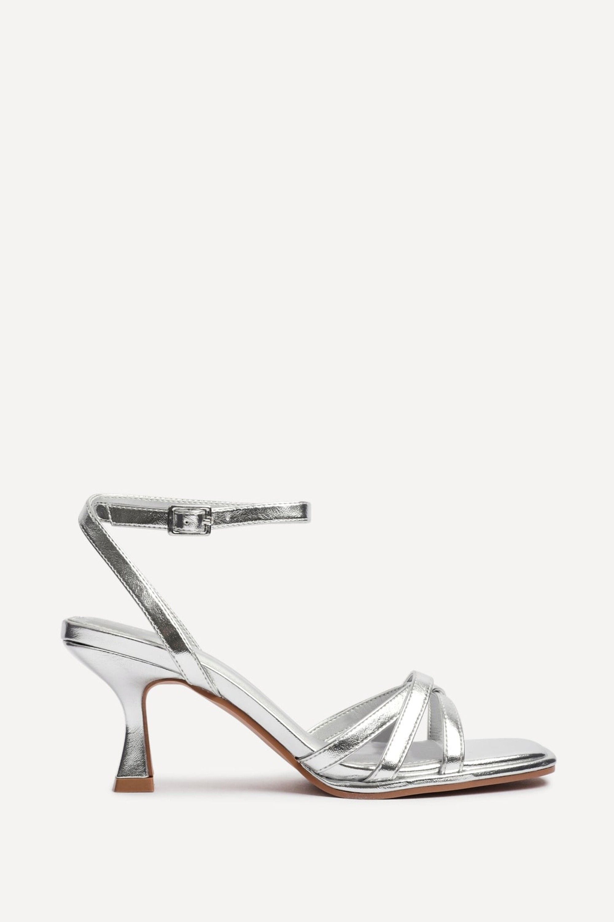 Linzi Faro Silver Faux Leather Strappy Heeled Sandals image 1