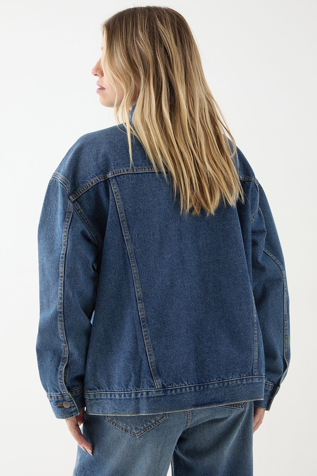 MissPap Vintage Wash Oversized Denim Jacket Vintage Wash image 3