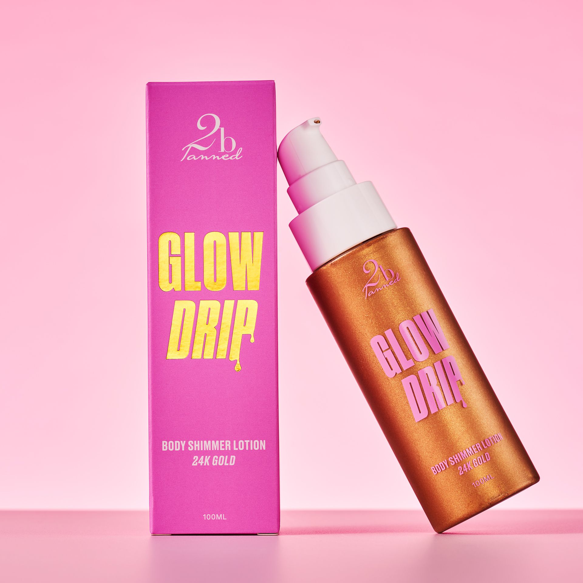 2bTanned Glow Drip 24k Gold Body Shimmer Lotion image 2
