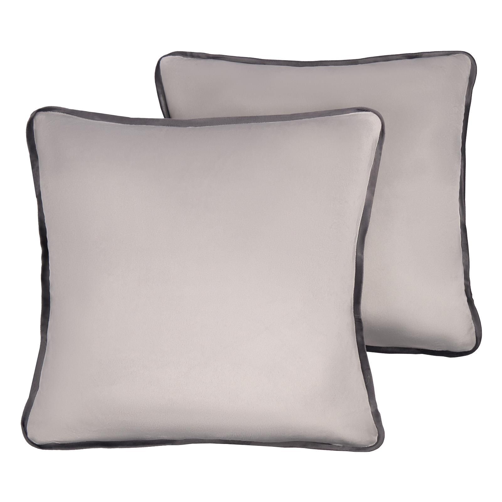 OHS 2 Pack Matte Velvet Piped Cushion Covers Home Decor Set