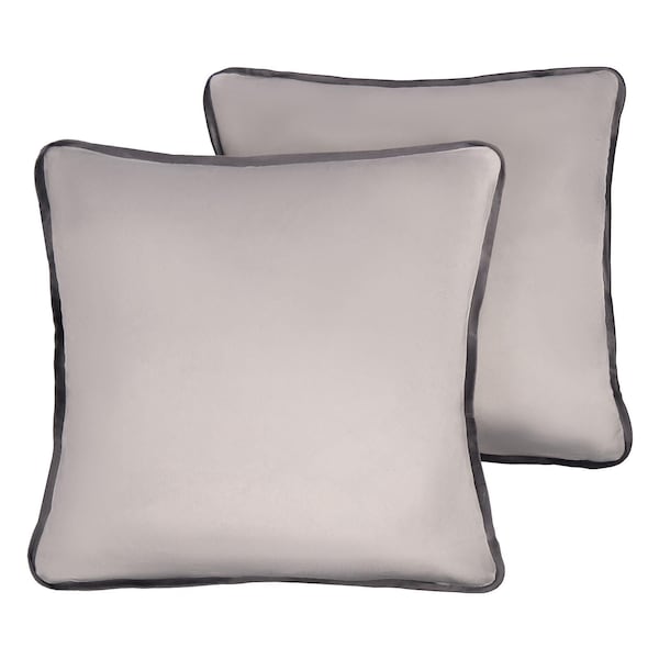 OHS 2 Pack Matte Velvet Piped Cushion Covers Home Decor Set