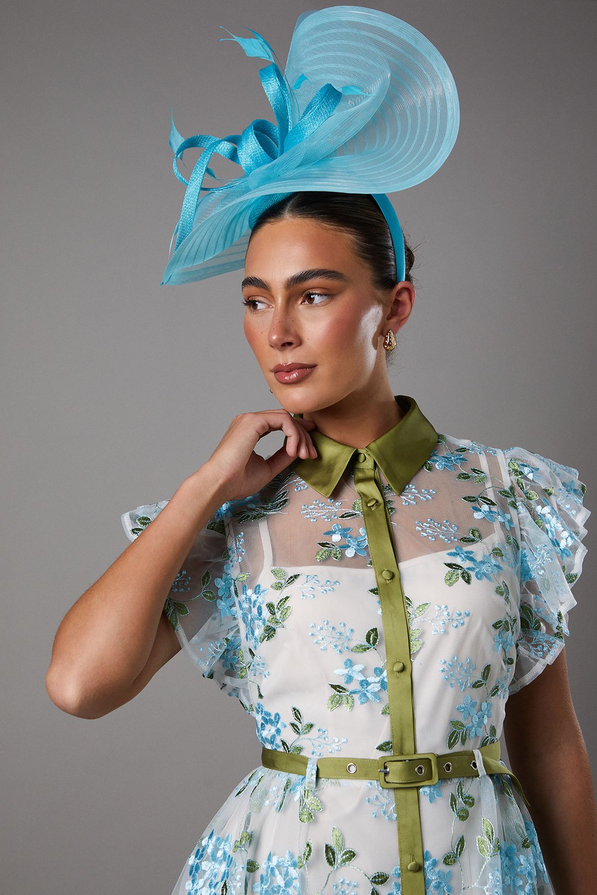 Coast Embroidered Mesh Shirt Midi Dress White image 4