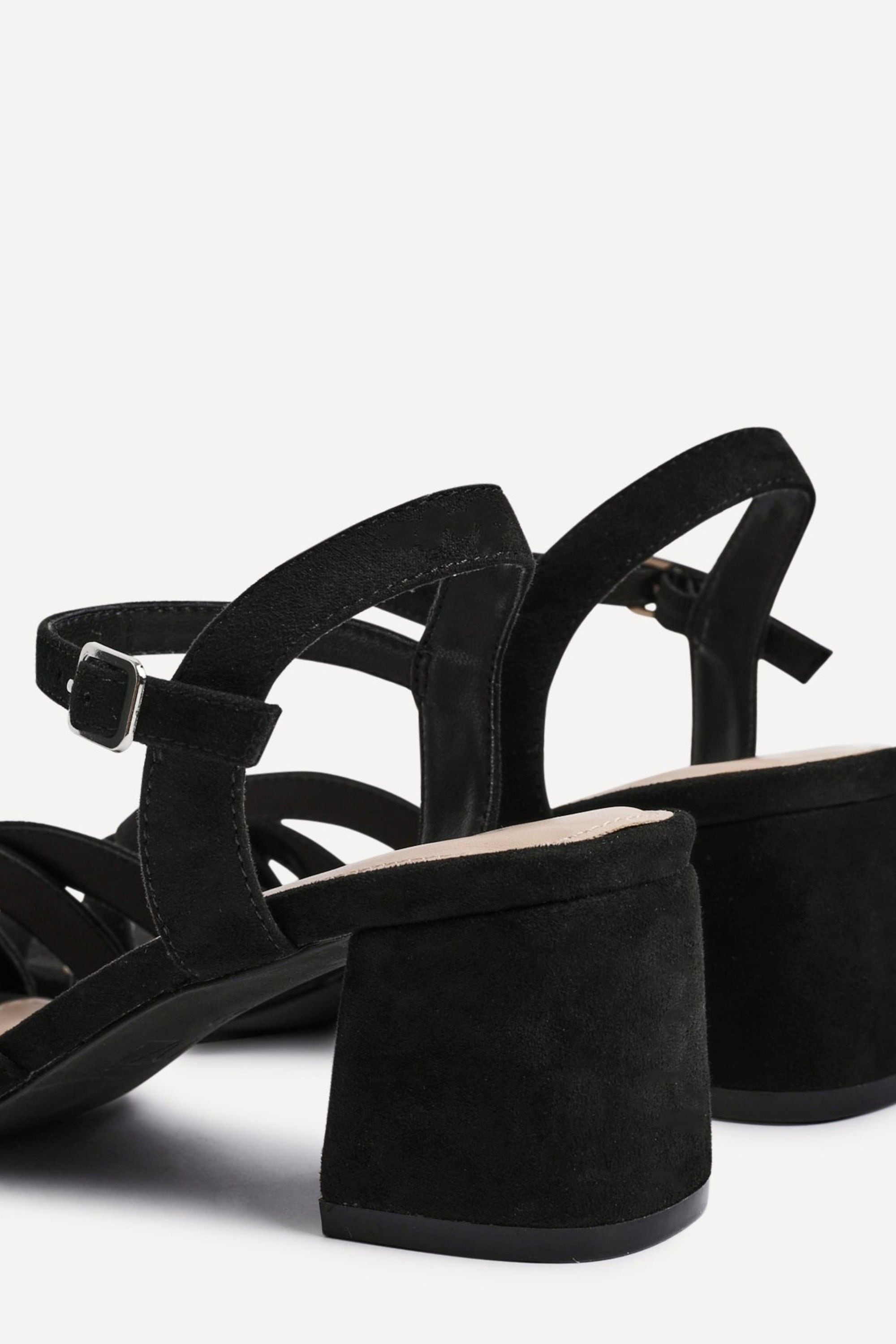 Linzi Flair Black Faux Suede Heeled Sandals image 5