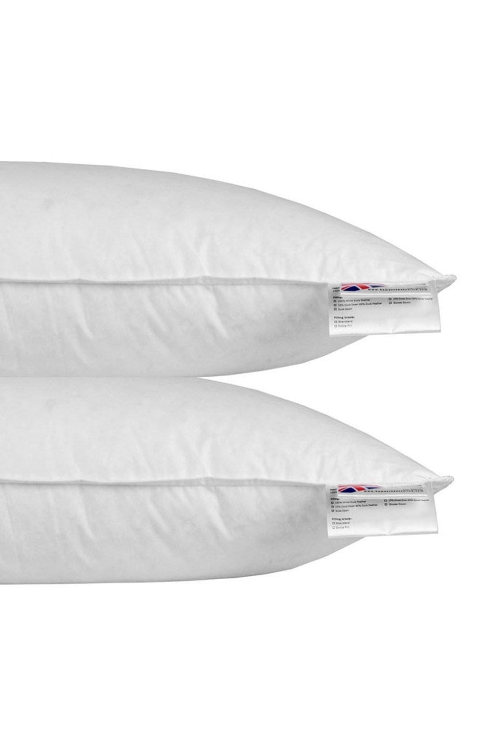 Homescapes Goose Feather & Down Euro Continental Pillow Pair - 40cm x 80cm image 4