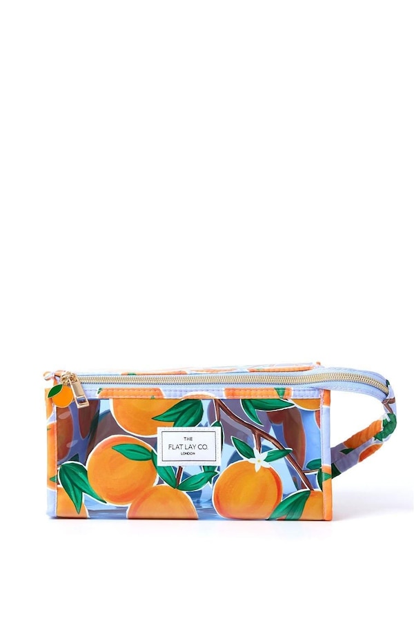 The Flat Lay Co The Flat Lay Co. Jelly Open Flat Box Bag in Mediterranean Oranges Multi