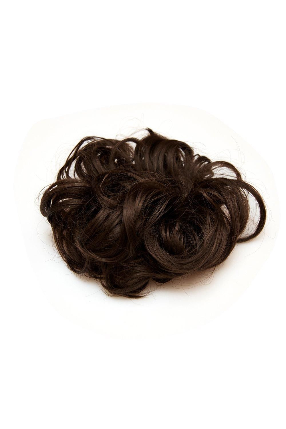 Lullabellz Premium Messy Bun Hair Up Scrunchie Choc Brown image 2