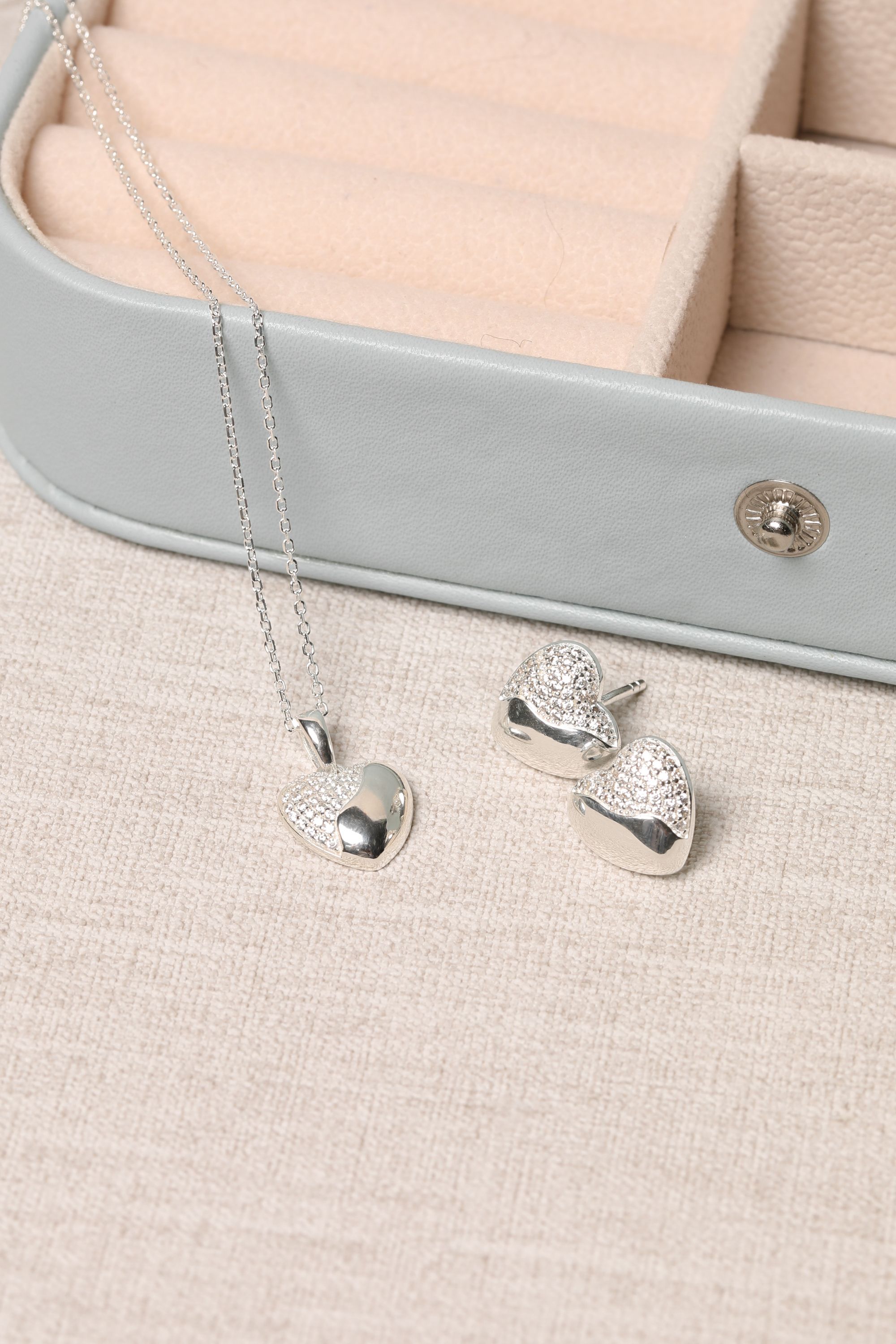 Simply Silver Sterling Silver 925 Polished and Micro Pave Pendant image 3