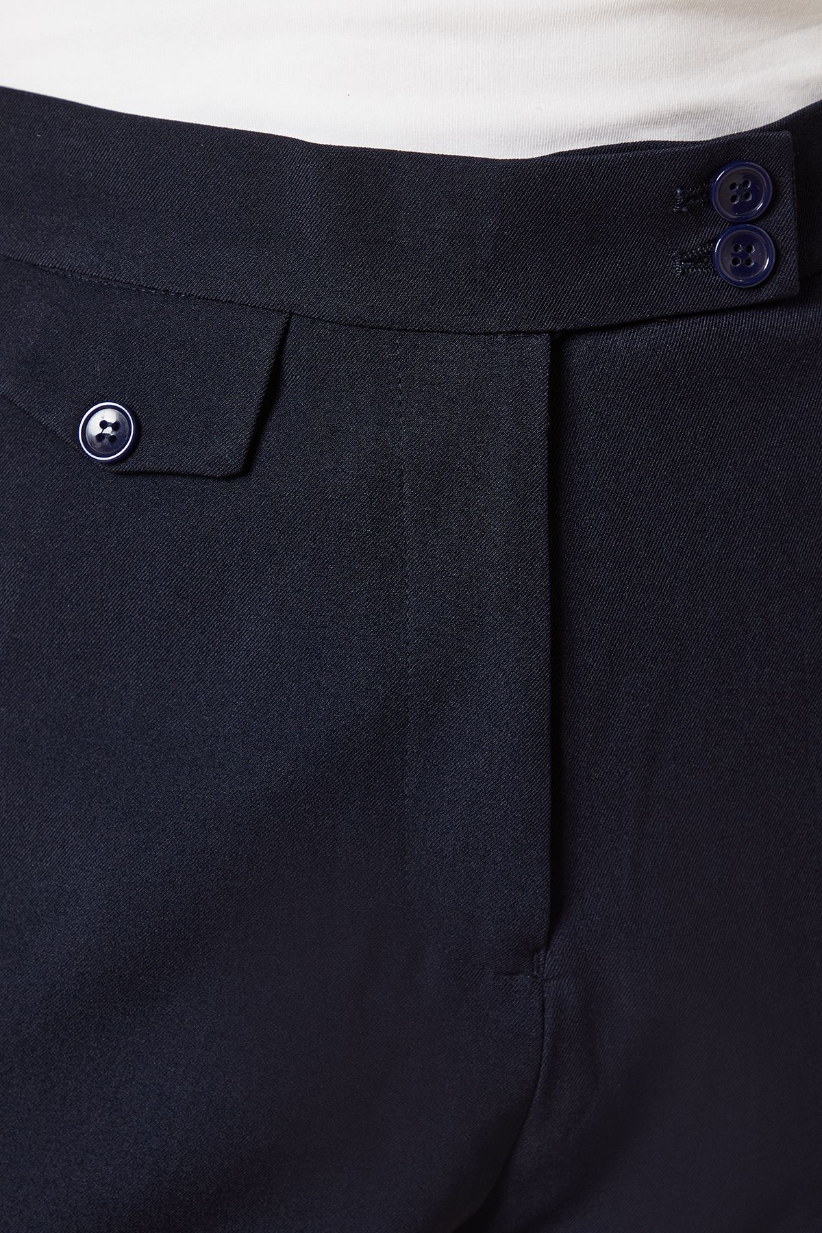 Dorothy Perkins Tab Detail Capri Trouser Navy image 5