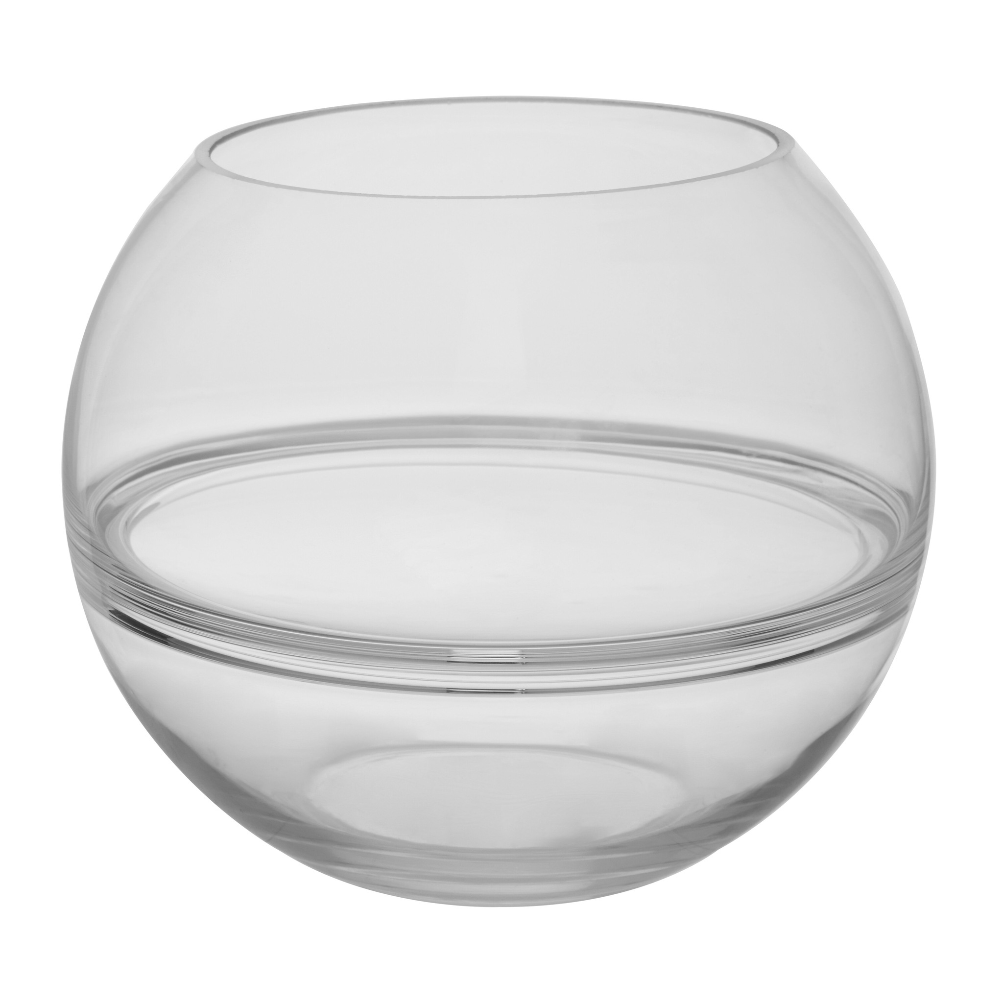 Orsina Elegant Design Glass Round Vase, Durable Glass Vase, Easy To Maintain Large Vase For Flowers, image 2