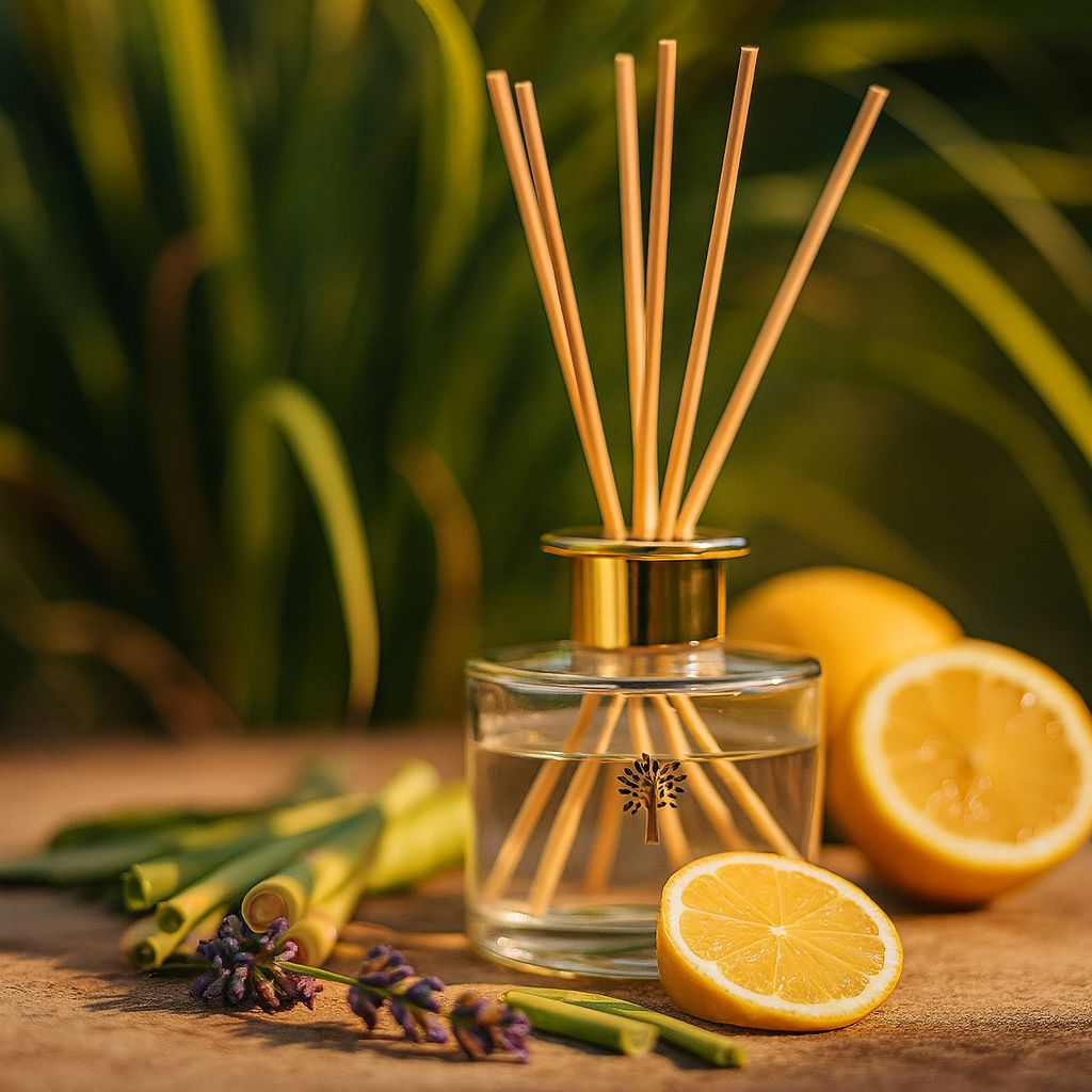 Nicola Spring 200ml Lemongrass Reed Diffuser - Fruity Summer Scent Jar image 2