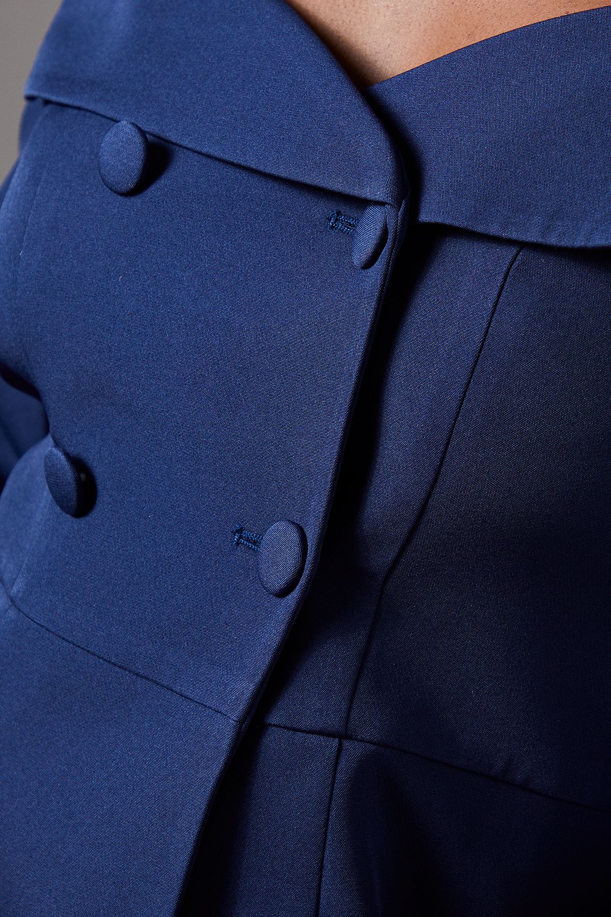 Coast 3/4 Sleeve Off Shoulder Peplum Jacket Navy image 5