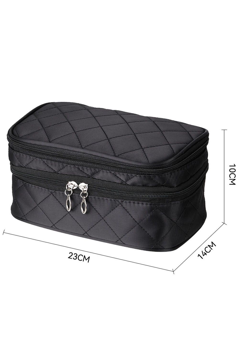 SHEONLY Large Capacity Double Layers Waterproof Travel Makeup Bag Toiletry Bag For Dormitory & Bedroom Vanity Case image 6
