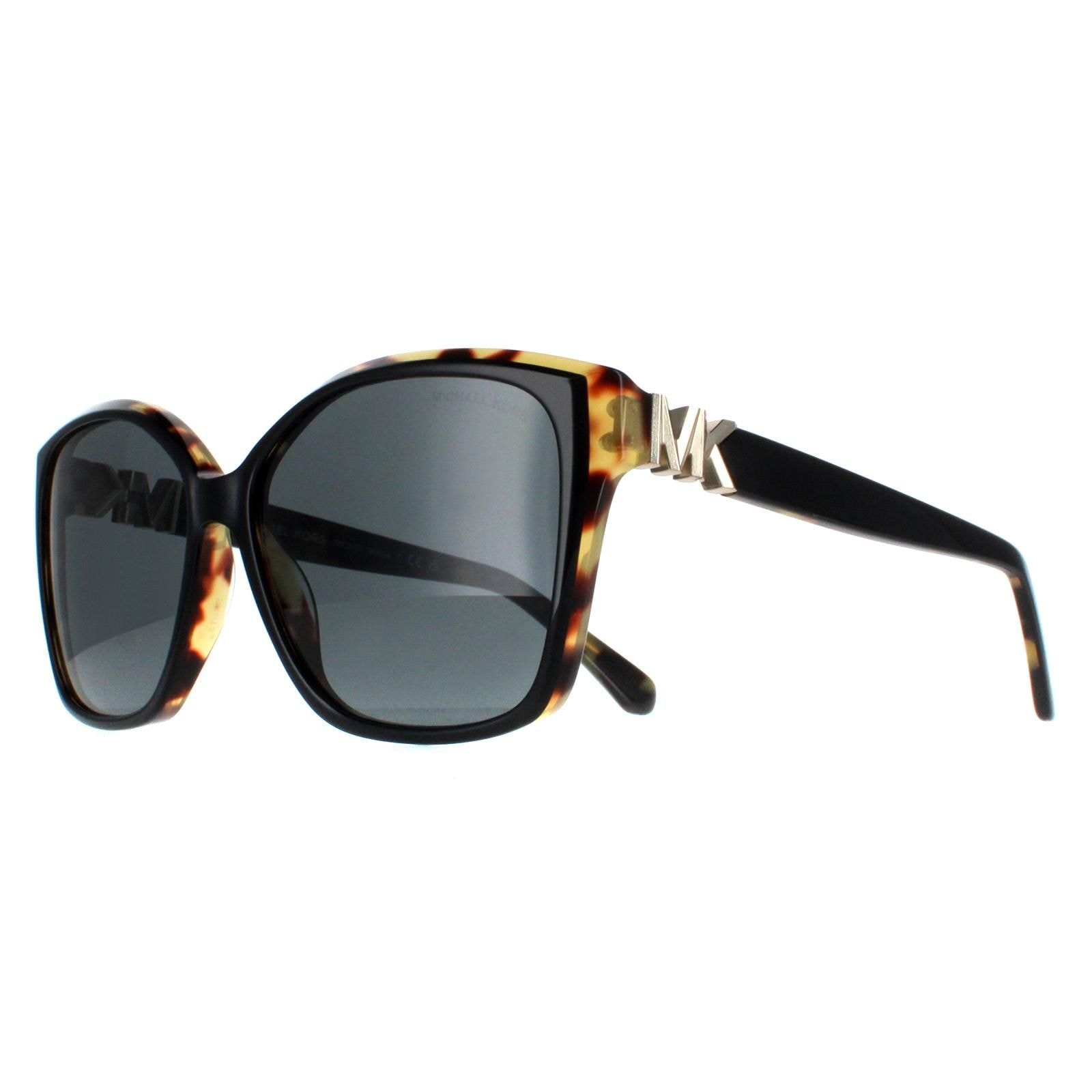 Michael Kors Square Bi Layer Black and Amber Tortoise Dark Grey MK2201 Malia image 2