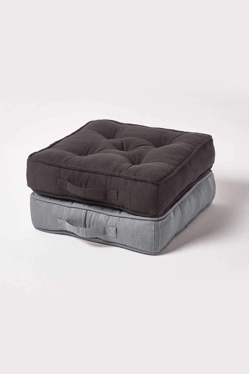 Homescapes Rajput Ribbed Cotton Floor Cushion image 6