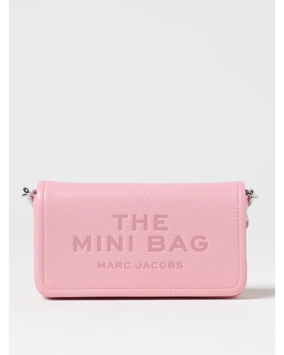 Marc Jacobs Mini The Bag Embossed Logo Wo - Pink Clutch Bags