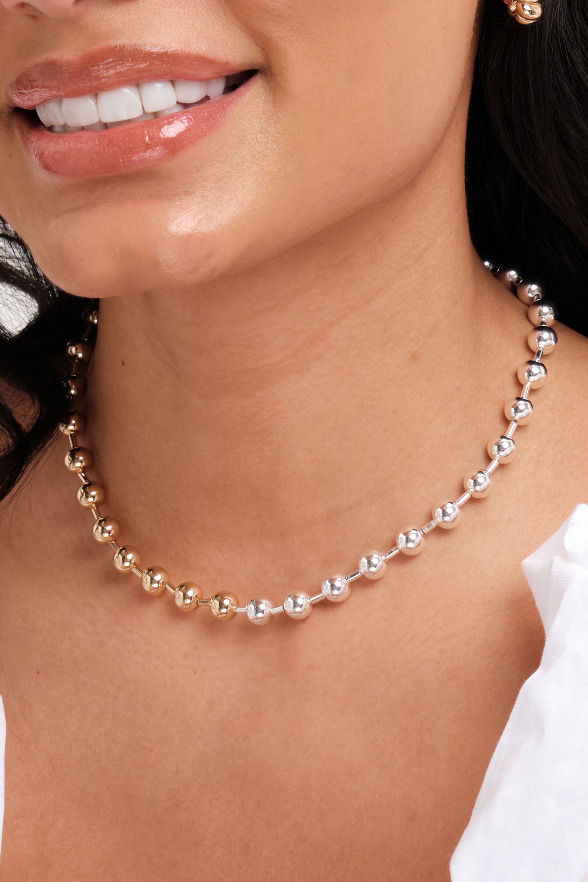 Mood Two Tone Ball Chain Allway Necklace image 3