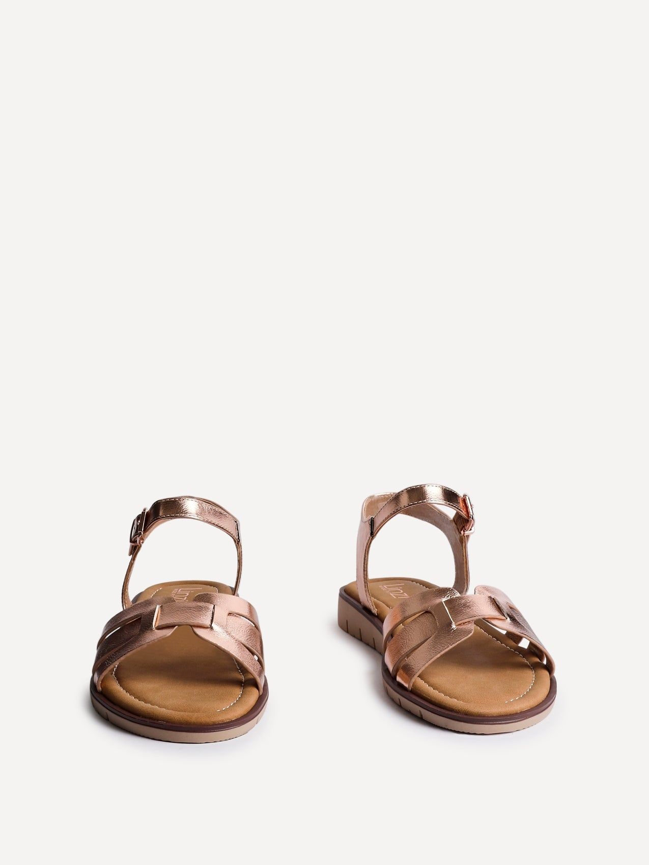 Linzi Twirl Wide Fit Rose Gold Sandals image 3