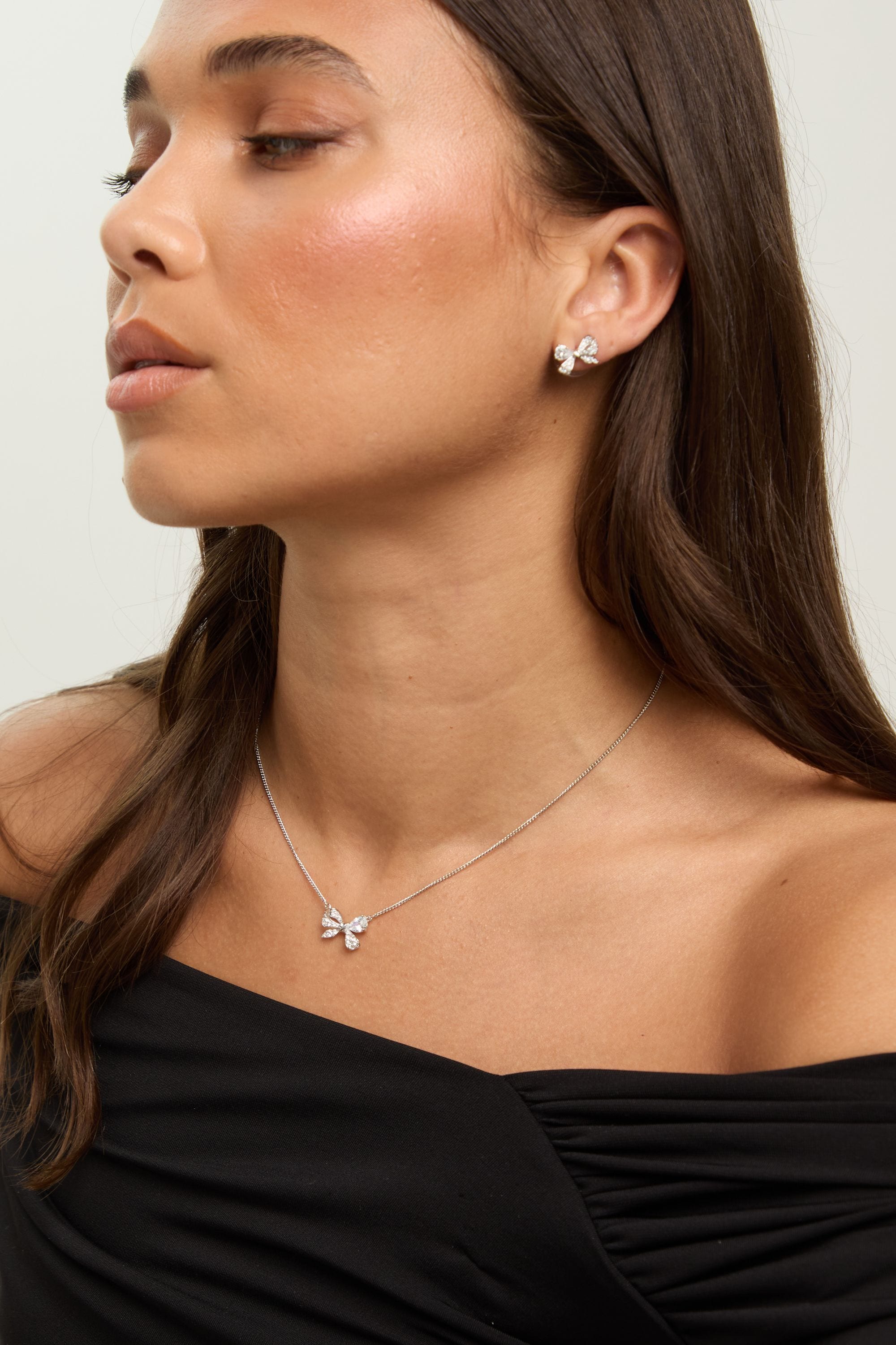 Jon Richard Rhodium Plated Bow Box Set - Gift Box image 3