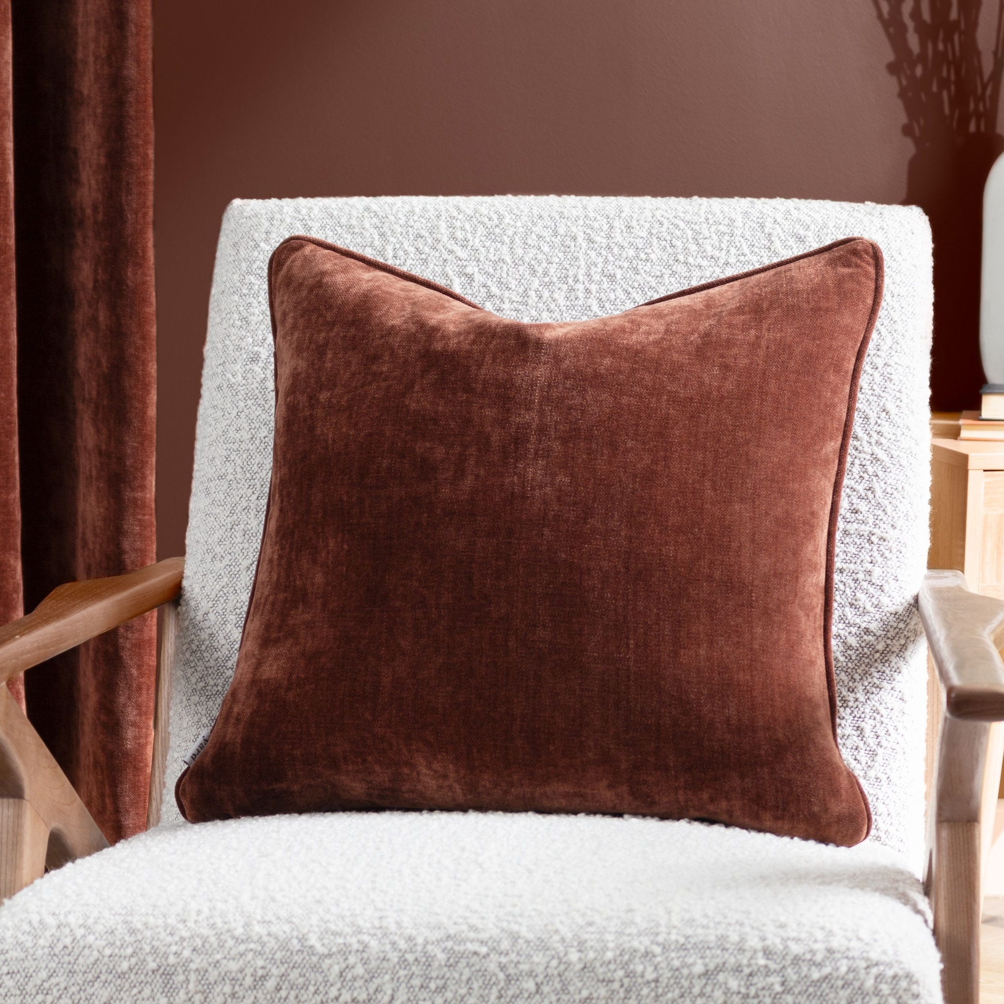 Yard Heavy Chenille Woven Piped Cushion image 1
