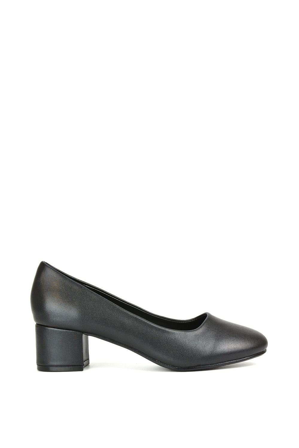 XY London 'Liberty' Low Block Heel Court Shoes