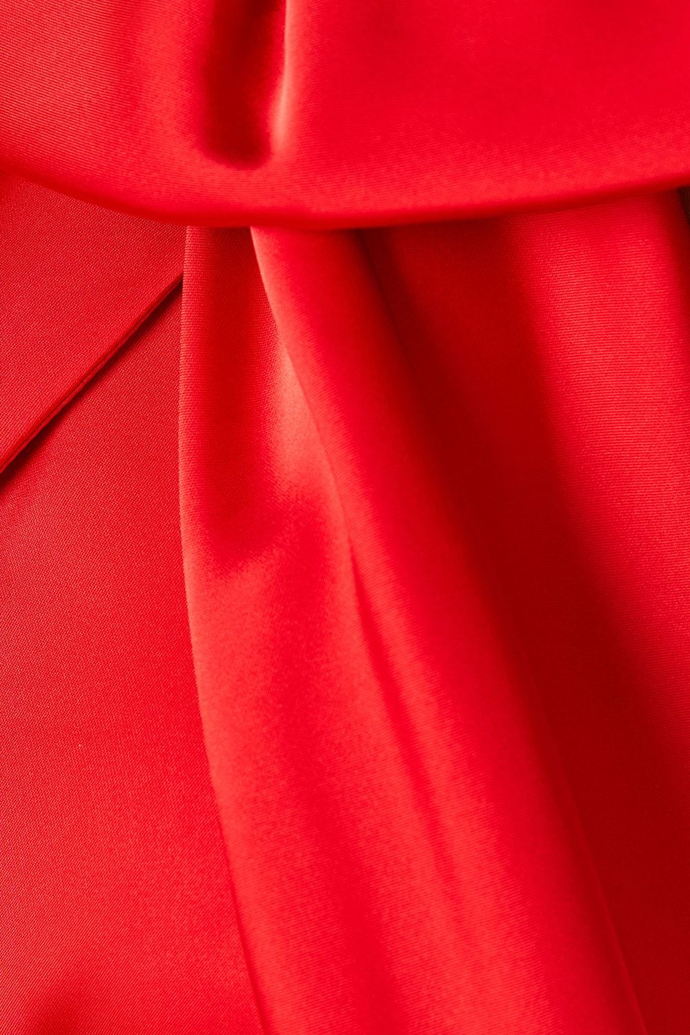 Coast Contrast Bow Satin One Shoulder Maxi Dress Cherry image 5