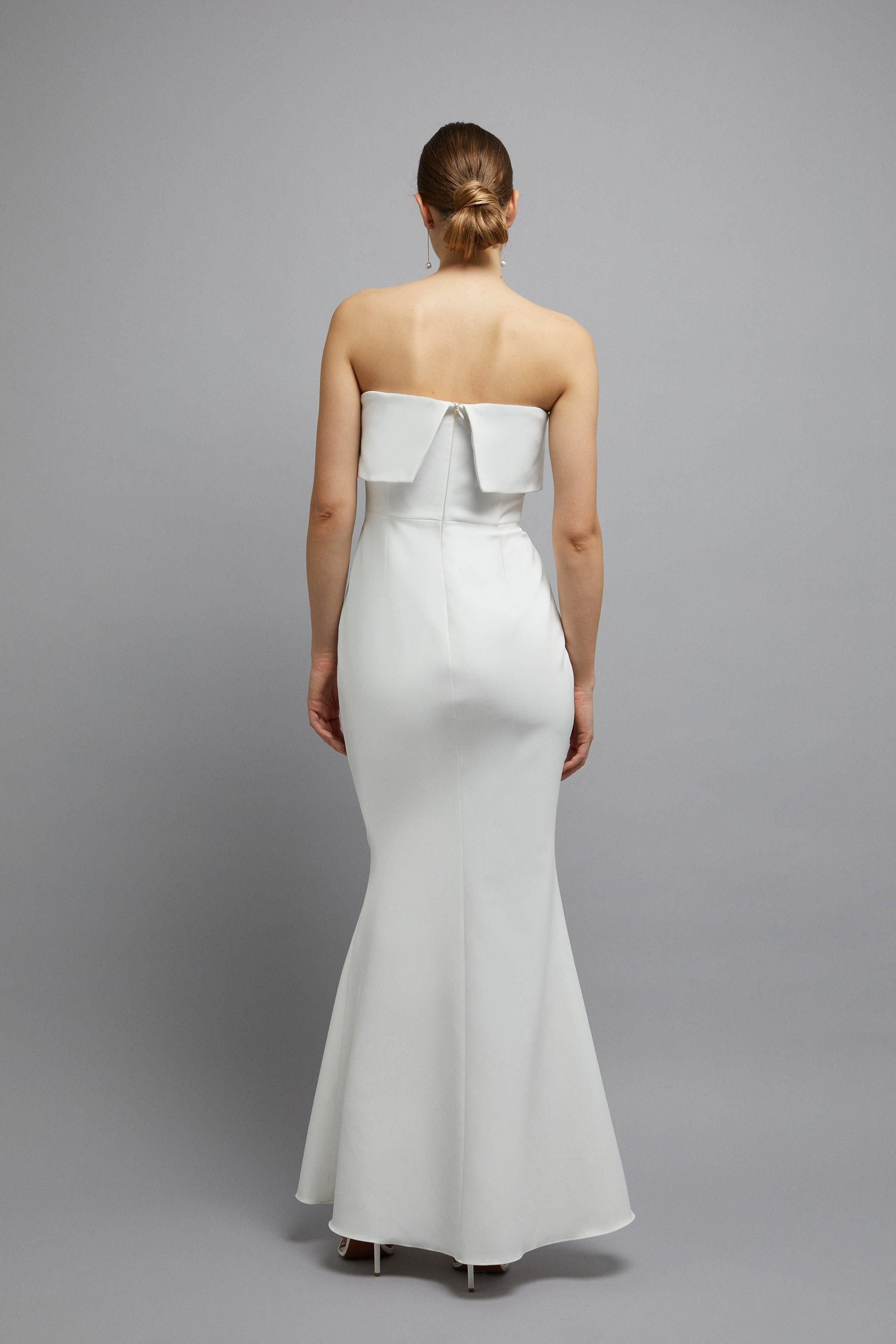 Coast Bandeau Fishtail Maxi Dress Ivory image 3