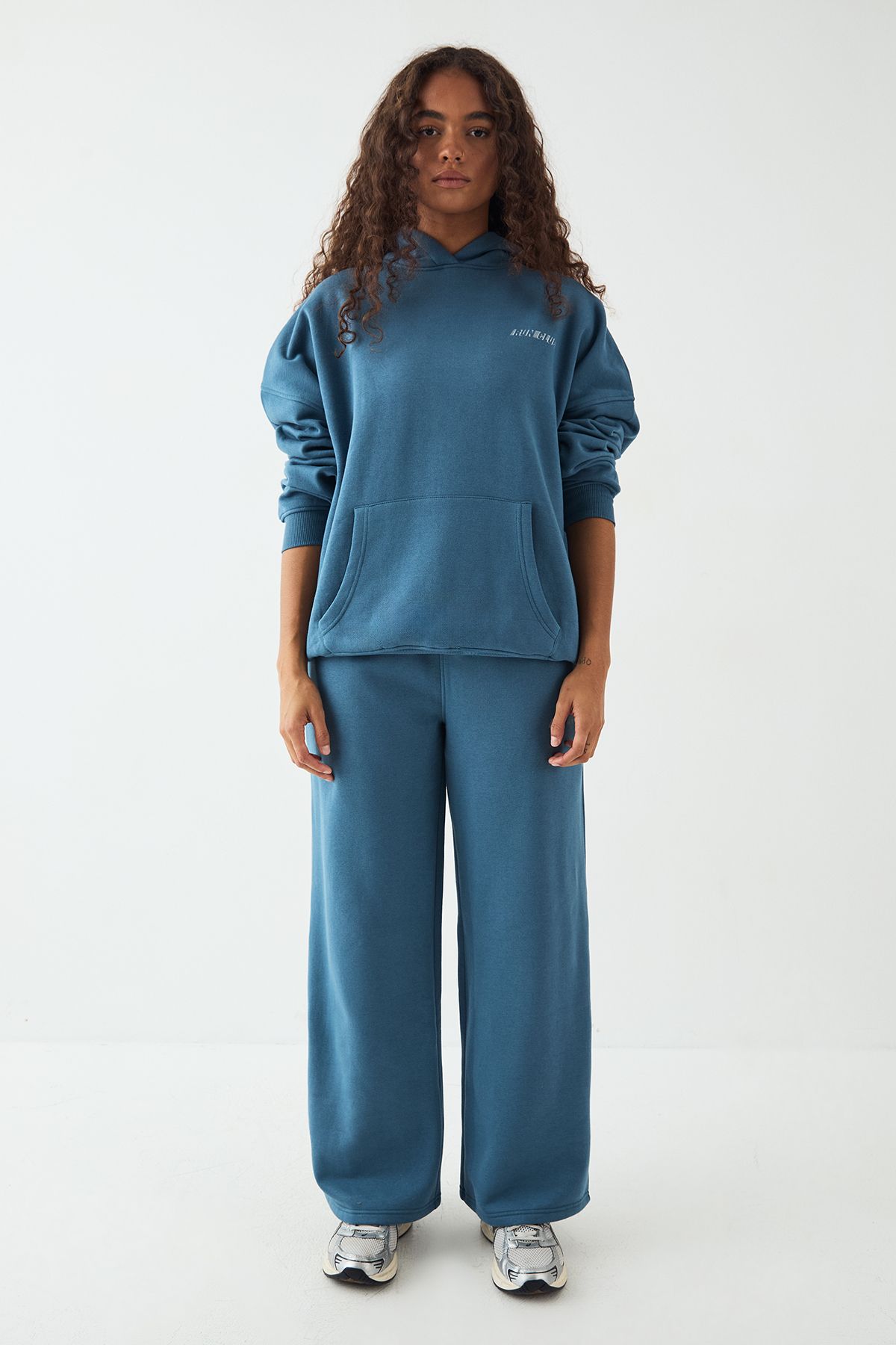 DSGN Studio DSGN Studio Run Club Printed Oversized Hoodie Teal image 5