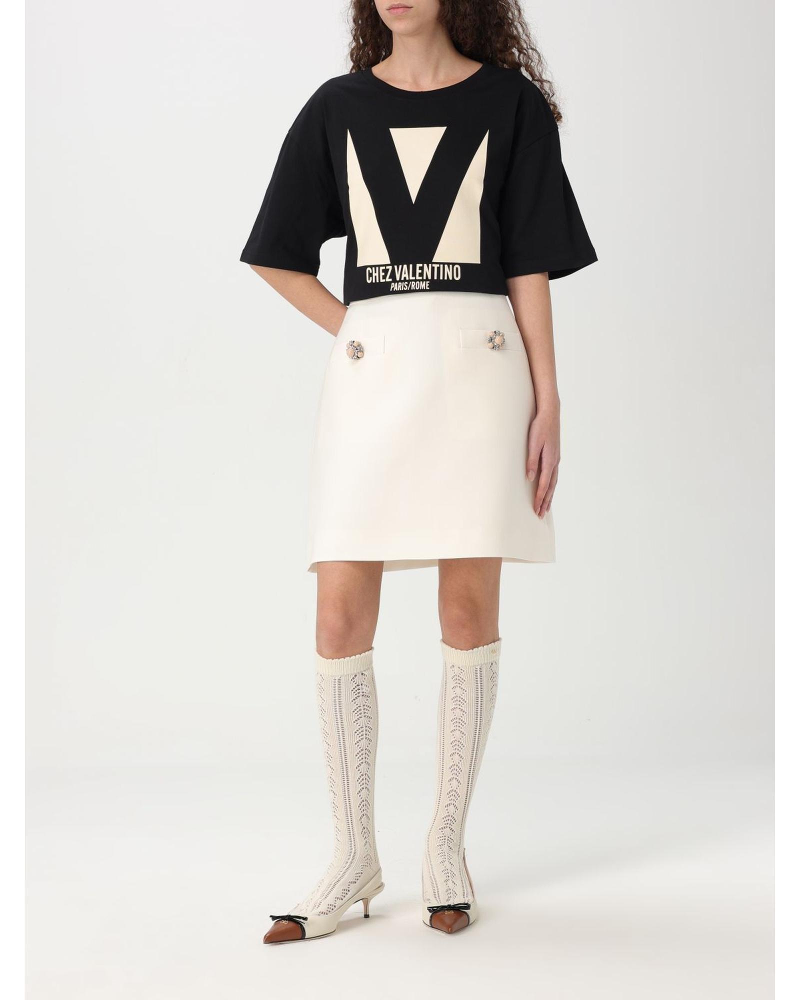 Valentino VGraphic Short Sleeve Tee Wo - Black T-Shirts image 2