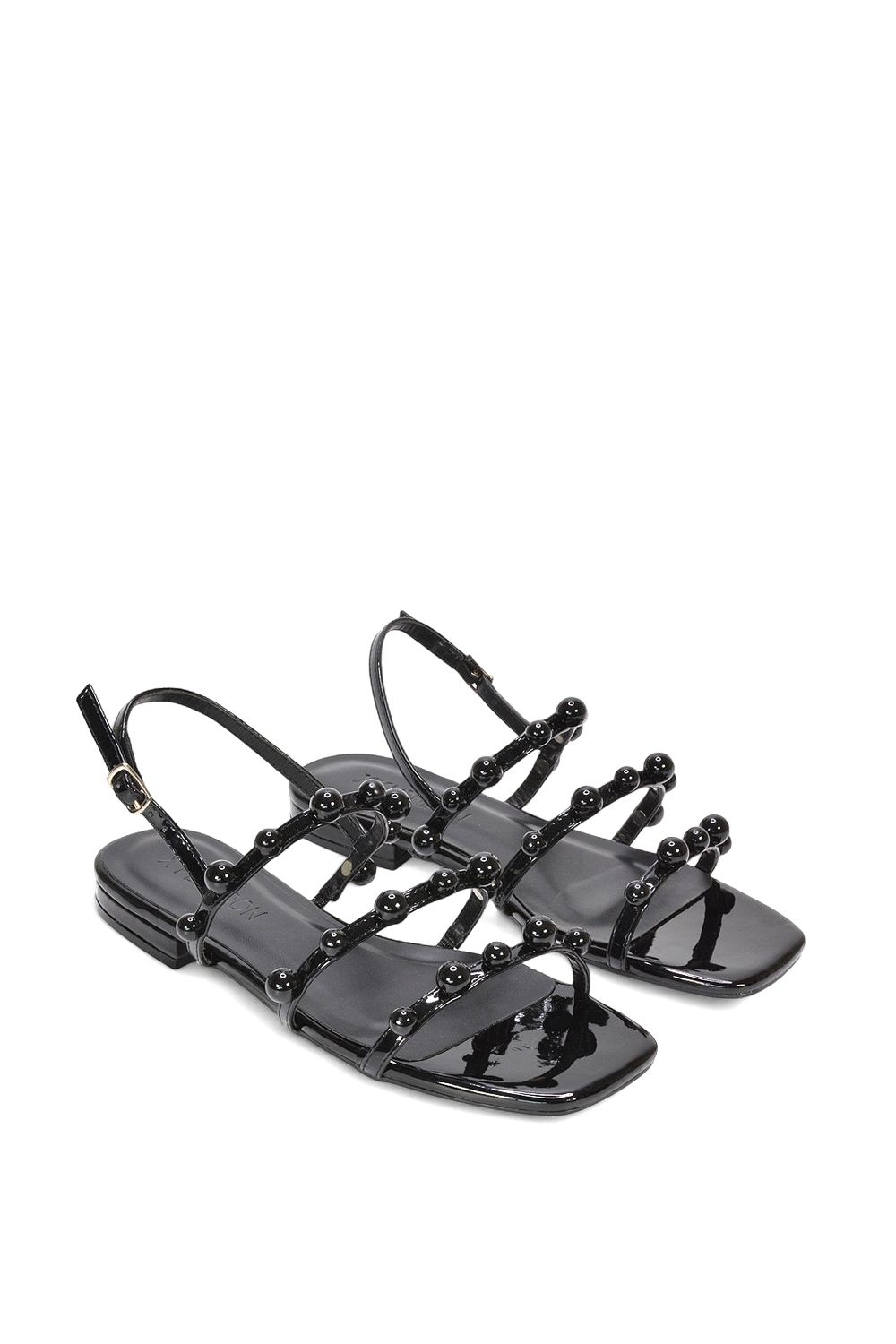 XY London 'Pamela' Flat Strappy Sandals with Beaded Detail image 5