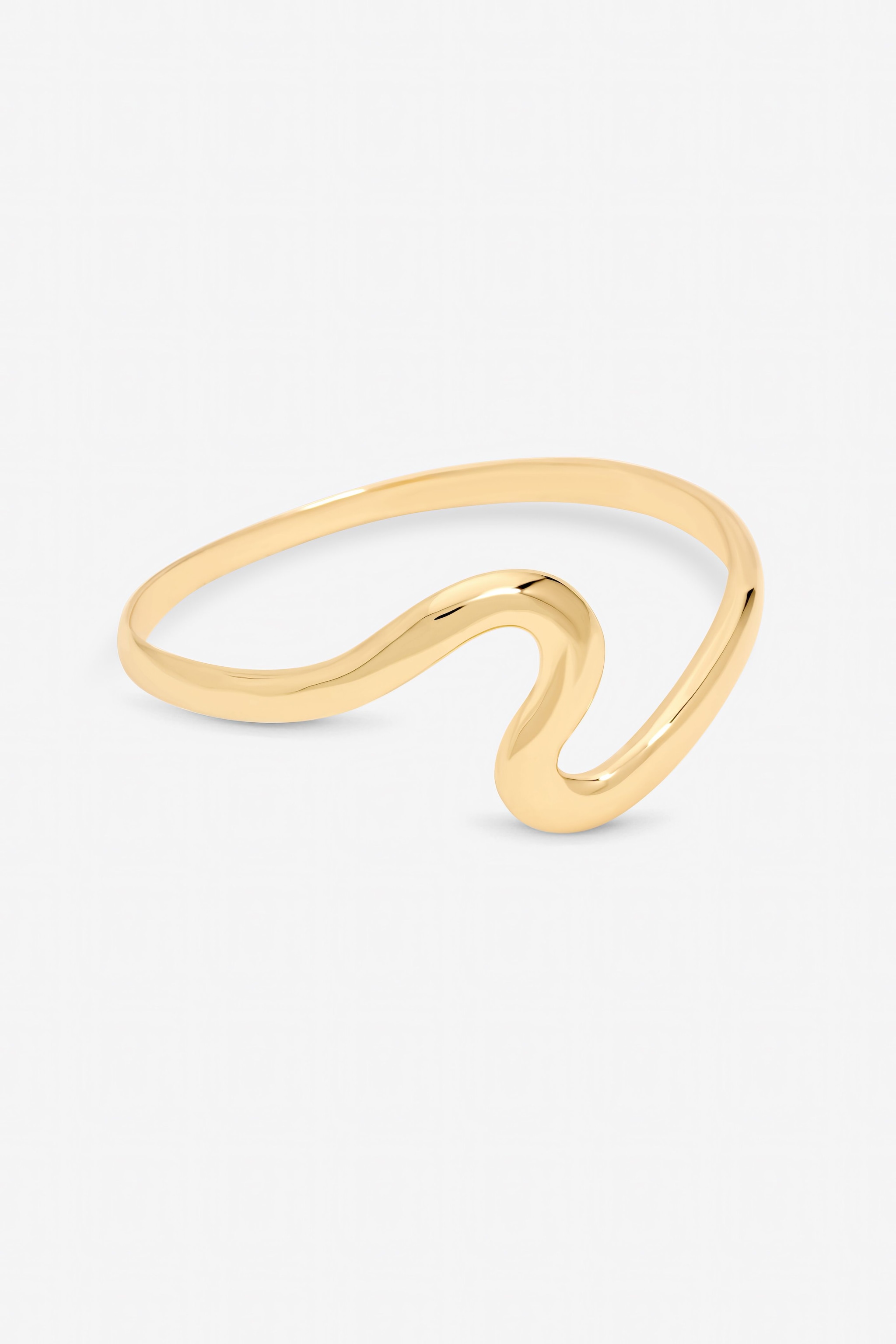 Jon Richard Gold Plated Polished Swirl Bangle image 1