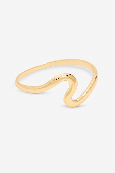 Jon Richard Gold Plated Polished Swirl Bangle