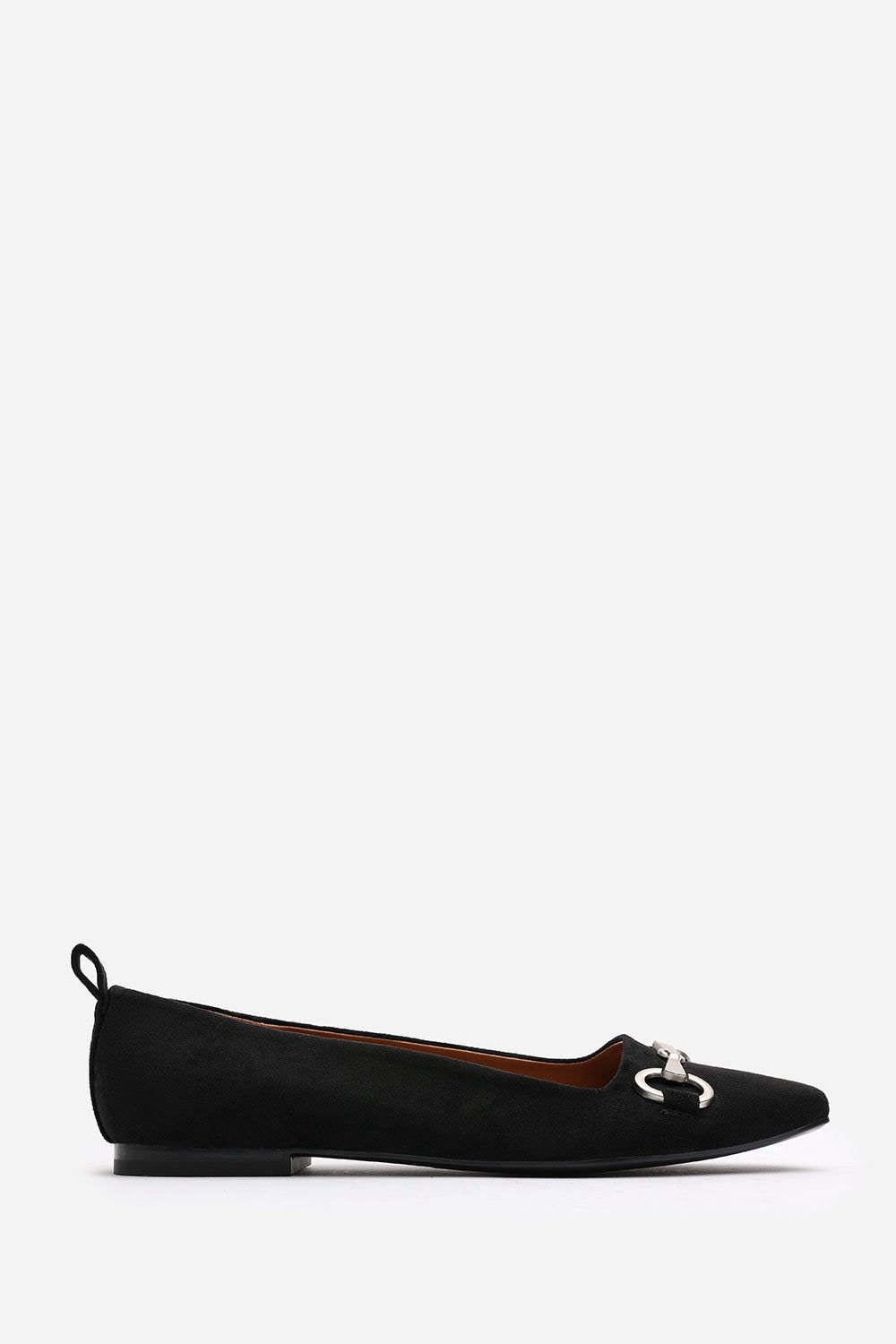 Where's That From 'Lauren' Wide Fit Suede Ballet Flats With Front Buckle Detail image 2