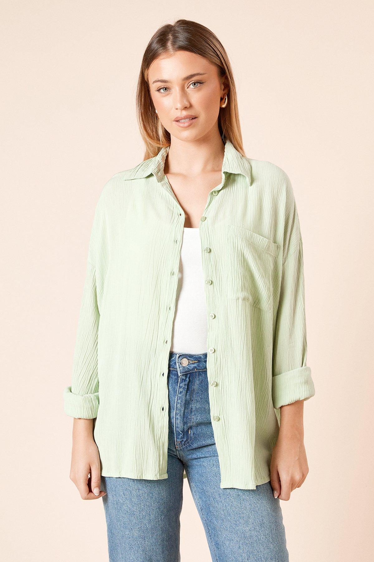Dorothy Perkins Cheesecloth Shirt Green image 2