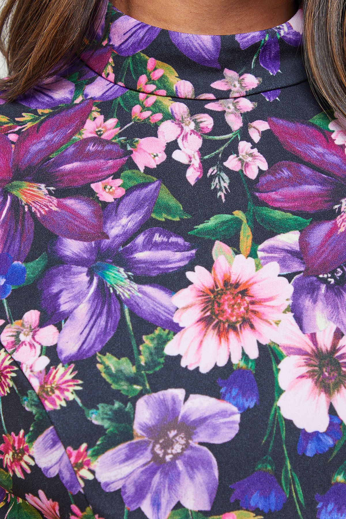 Oasis Printed Sleeveless Peplum Hem Mini Dress Floral image 5