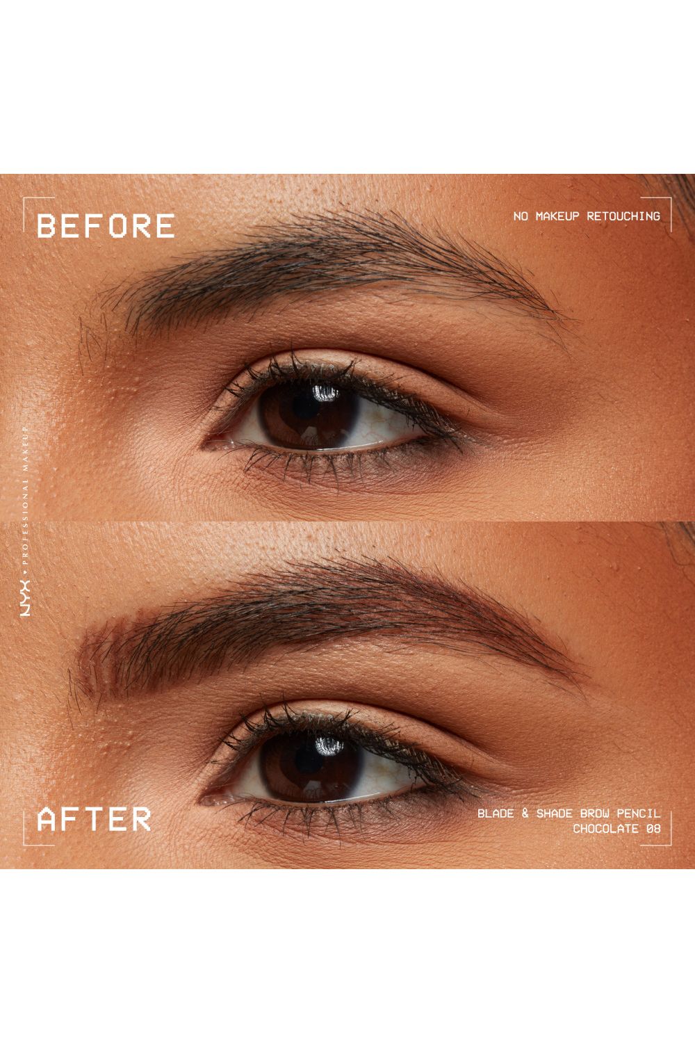 NYX Professional Makeup Blade & Shade, Nano Brow Mechanical Pencil 0.06g Chocolate image 8