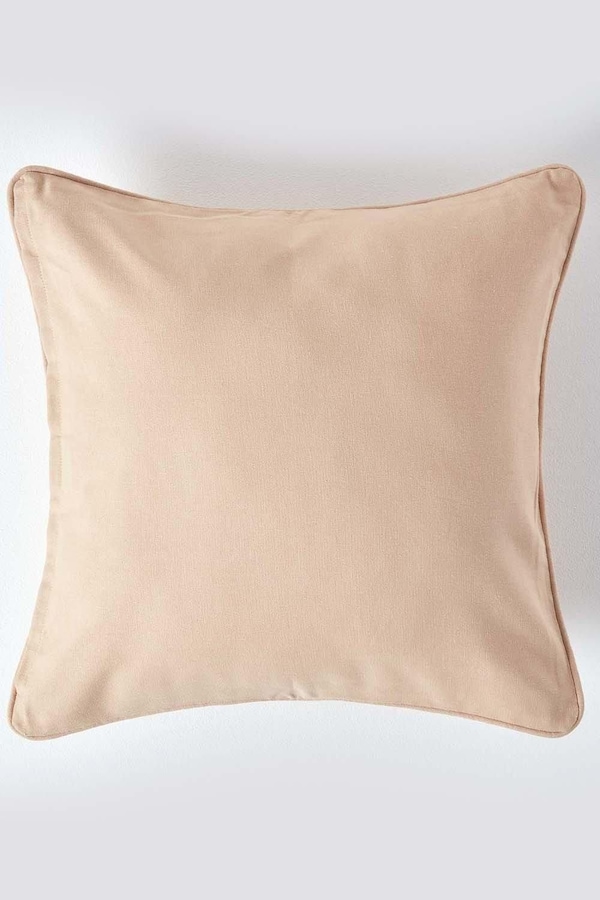 Homescapes Cotton Plain Cushion Cover