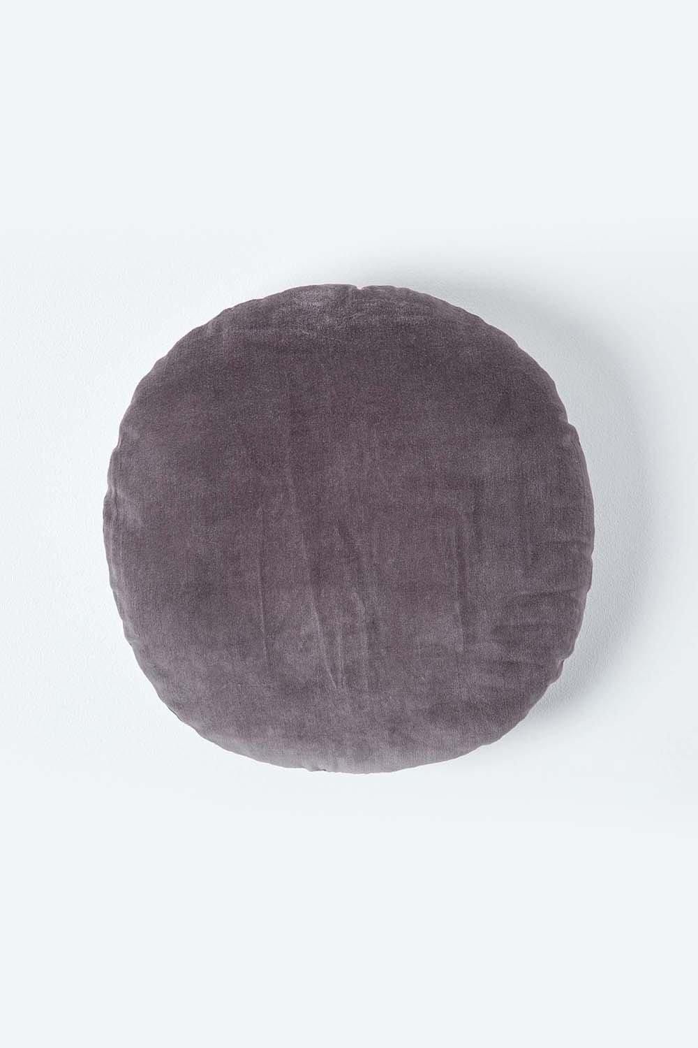 Homescapes Velvet Cushion, 40 cm Round image 1