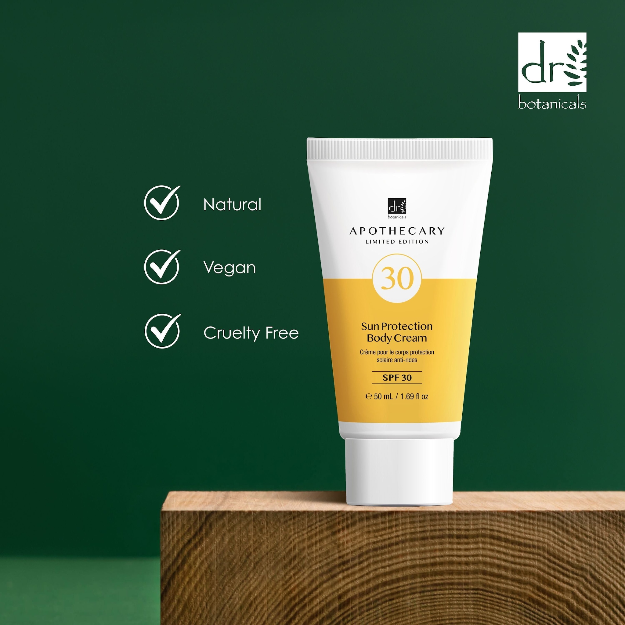 Dr. Botanicals Sun Protection Body Cream SPF 30 50ml x 2 Duo Set image 4