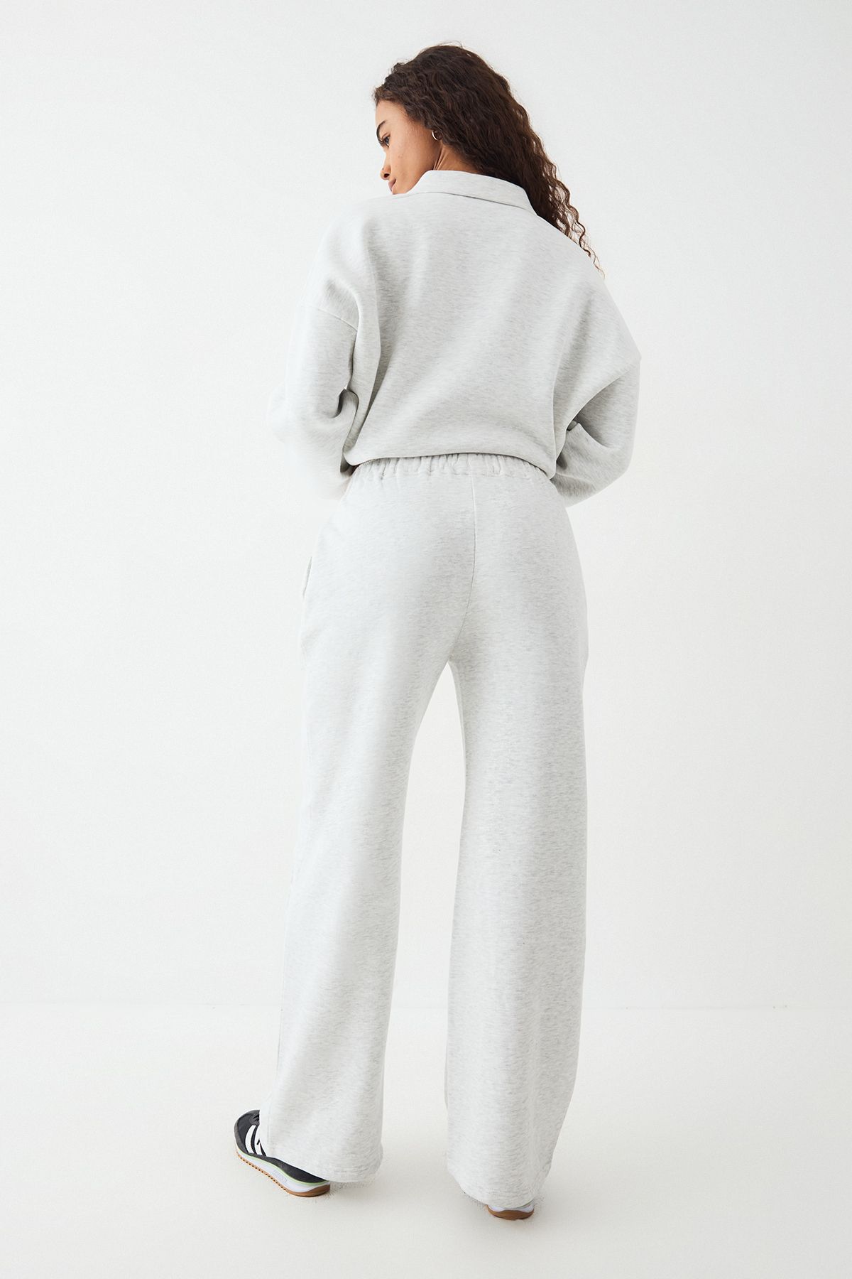 DSGN Studio DSGN Studio Embossed Wide Leg Jogger Ash Grey image 2