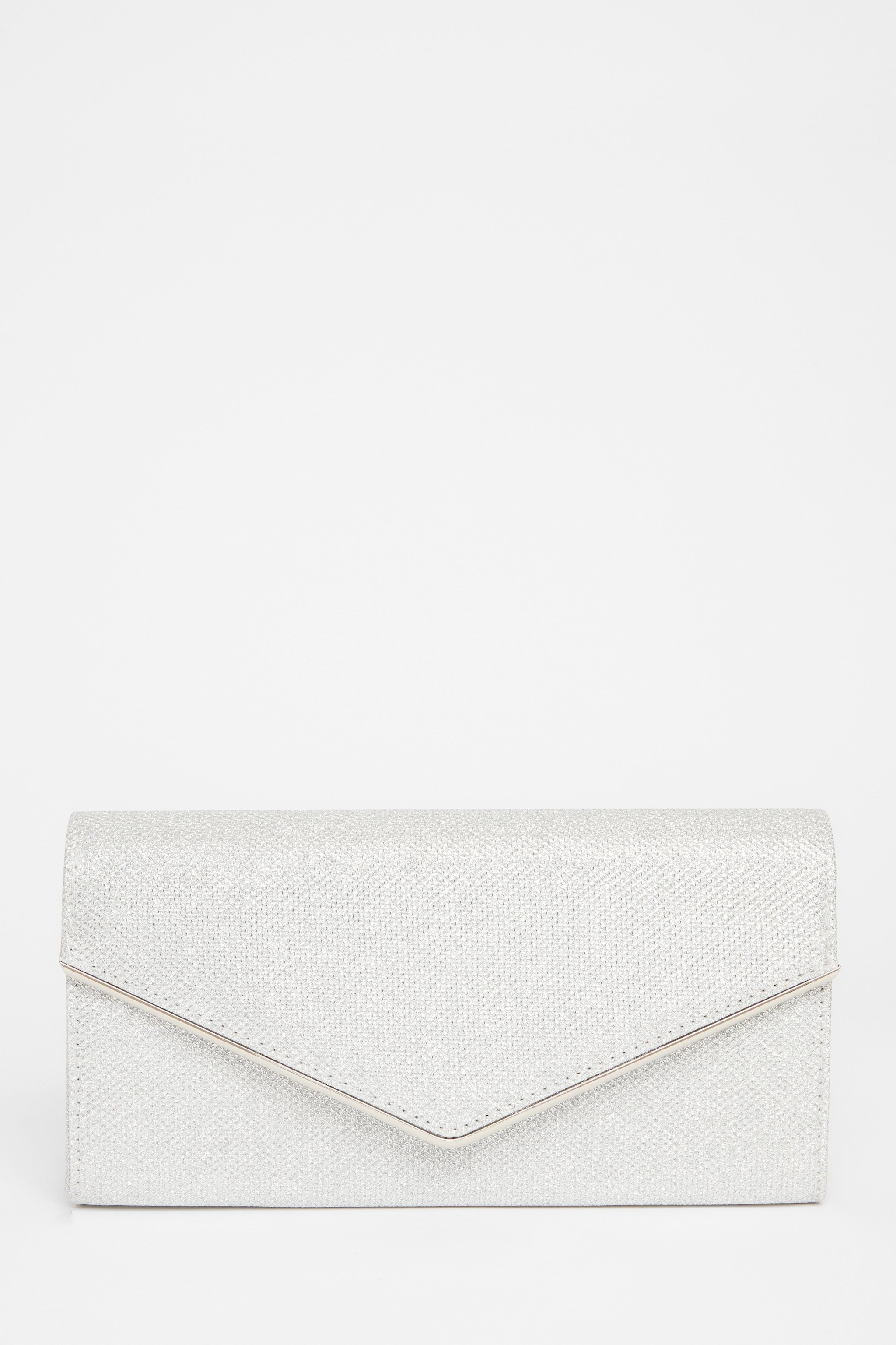Quiz Silver Thin Clutch Bag image 3