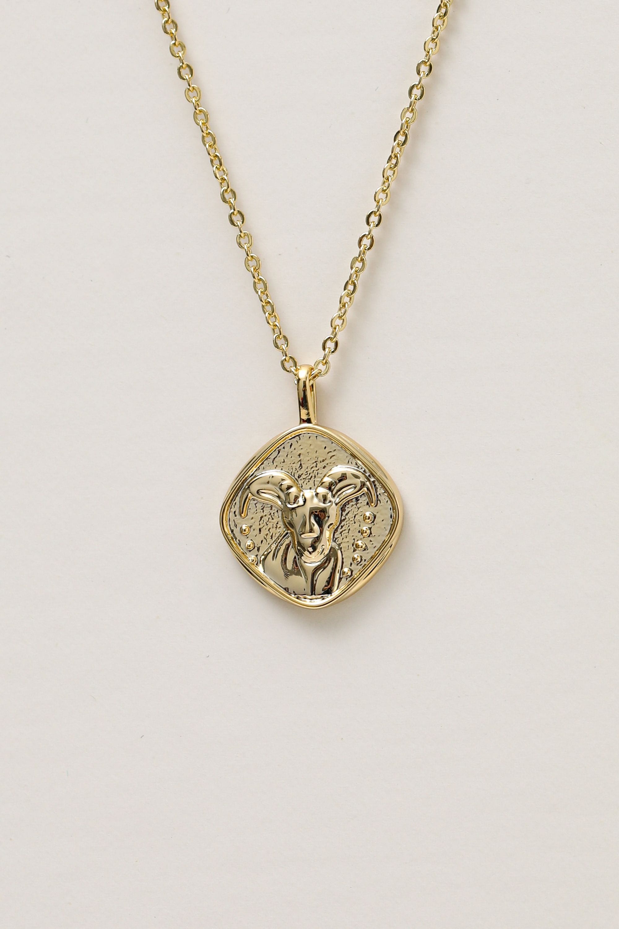 Jon Richard Gold Plated Molten Horoscope Pendant - Capricorn image 1