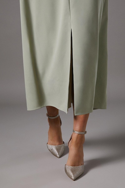 Coast Nautila Glitter High Heel Stiletto Open Pointed Court Shoes Champagne