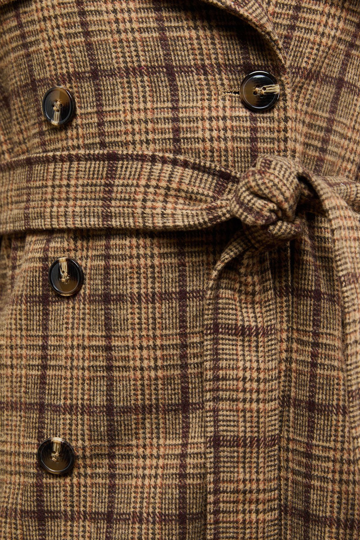 Oasis Check Relaxed Coat Multi image 5