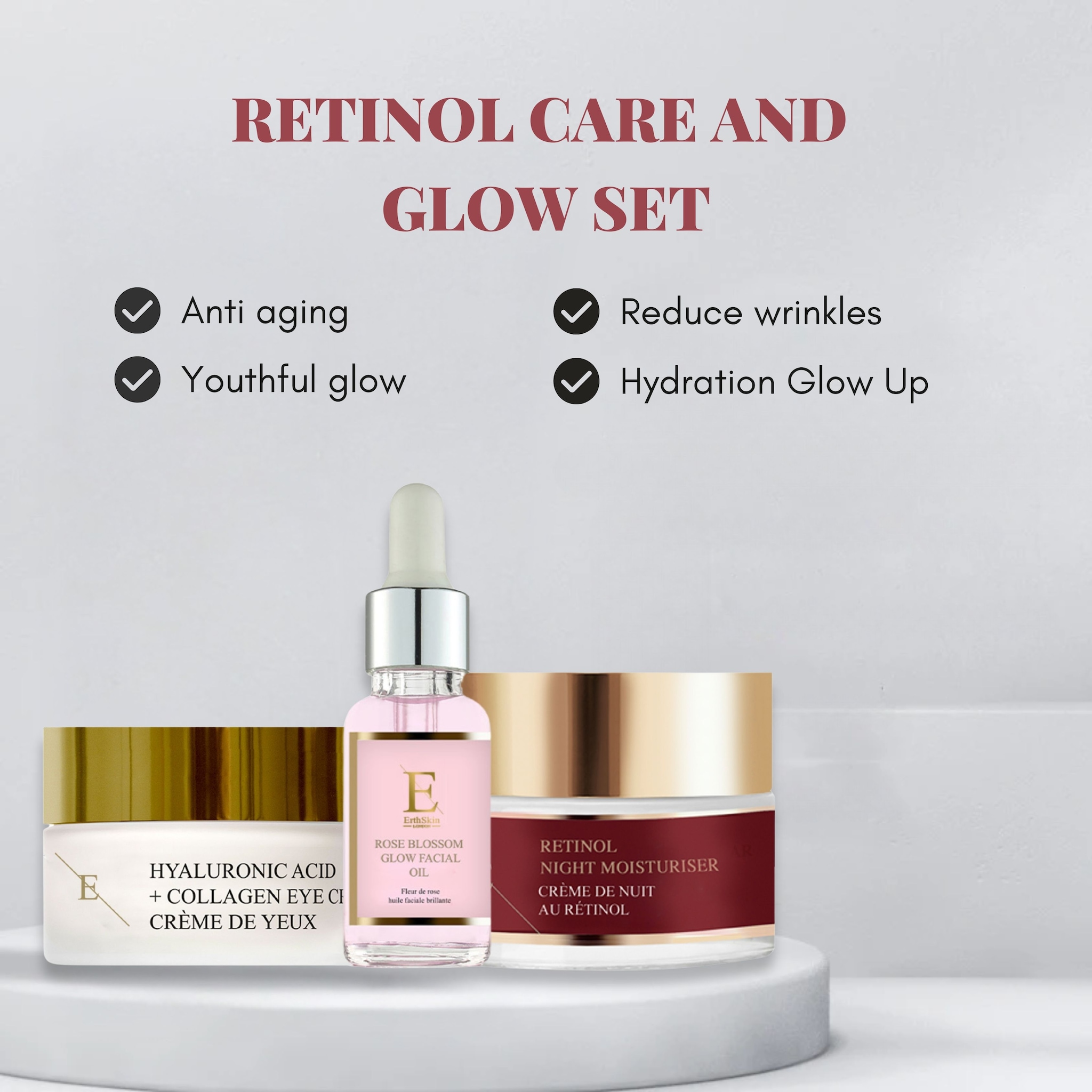 Erth Skin London Retinol & Rose Glow Trio image 3