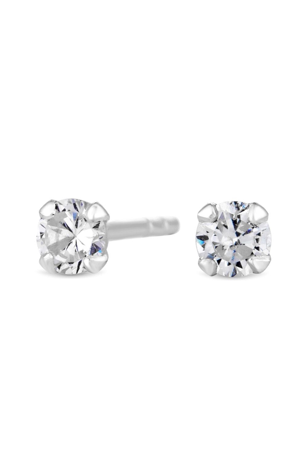 Simply Silver Sterling Silver 925 with Cubic Zirconia 3mm Brilliant Round Stud Earrings