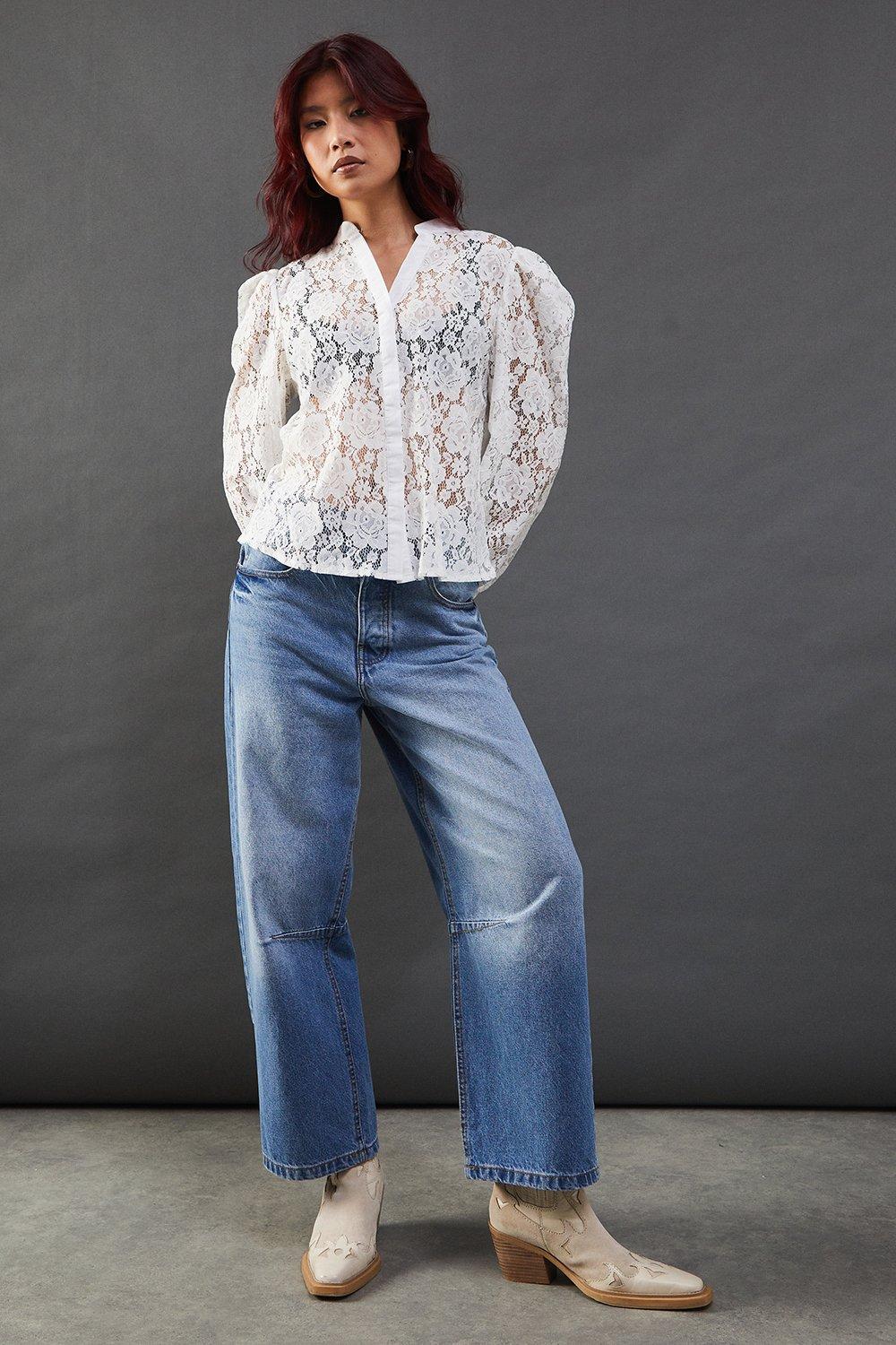 Warehouse Lace Yoke Shirt image 3