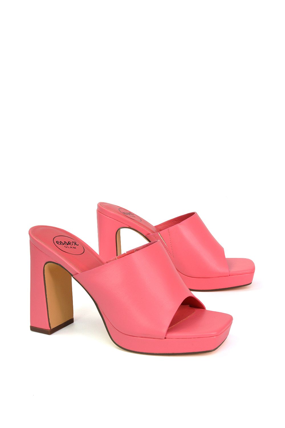 XY London 'Presley' Square Toe Strappy Platform Block High Heel Mule Sandals image 3