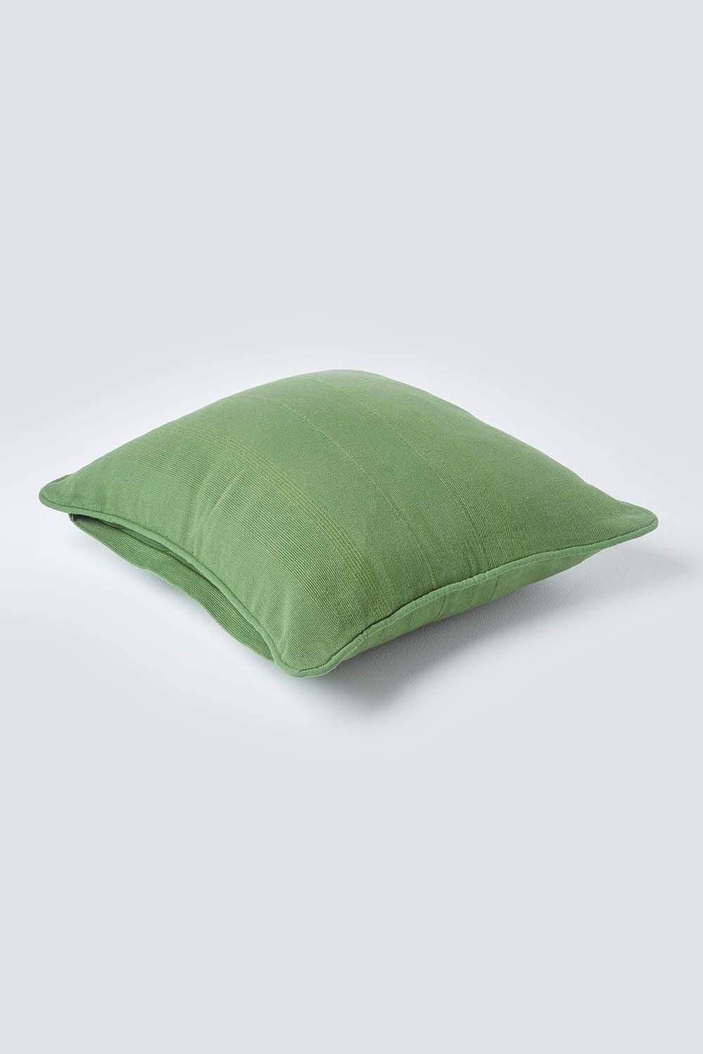 Homescapes Cotton Rajput Ribbed Cushion Cover image 3