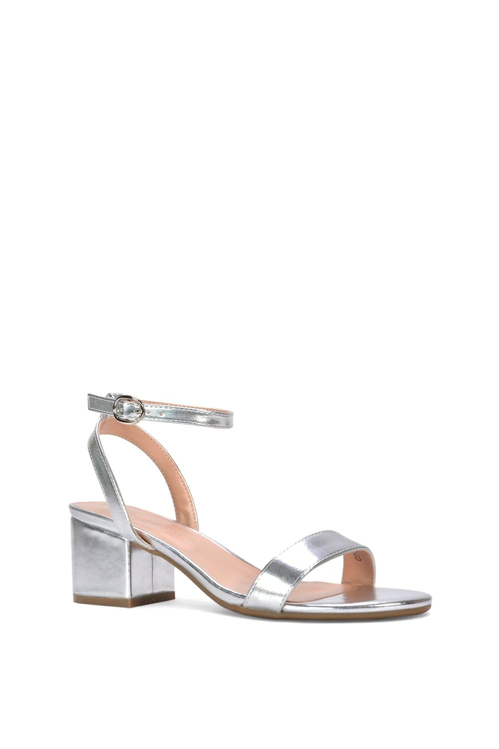 XY London 'Gemma' Low Block Heel Open Toe Strappy Sandal Shoes image 2